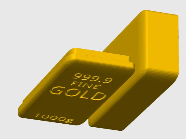 PAY CONTACTLESS WITH GOLD BAR, CARD HOLDER, BOX