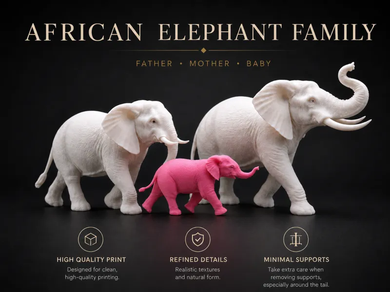African Elephant Family