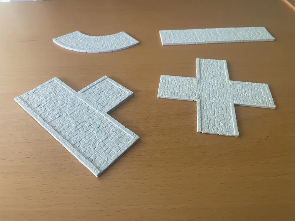 Tabletop Gaming - Modular Cobblestone Roads - Free 3D Print Model ...