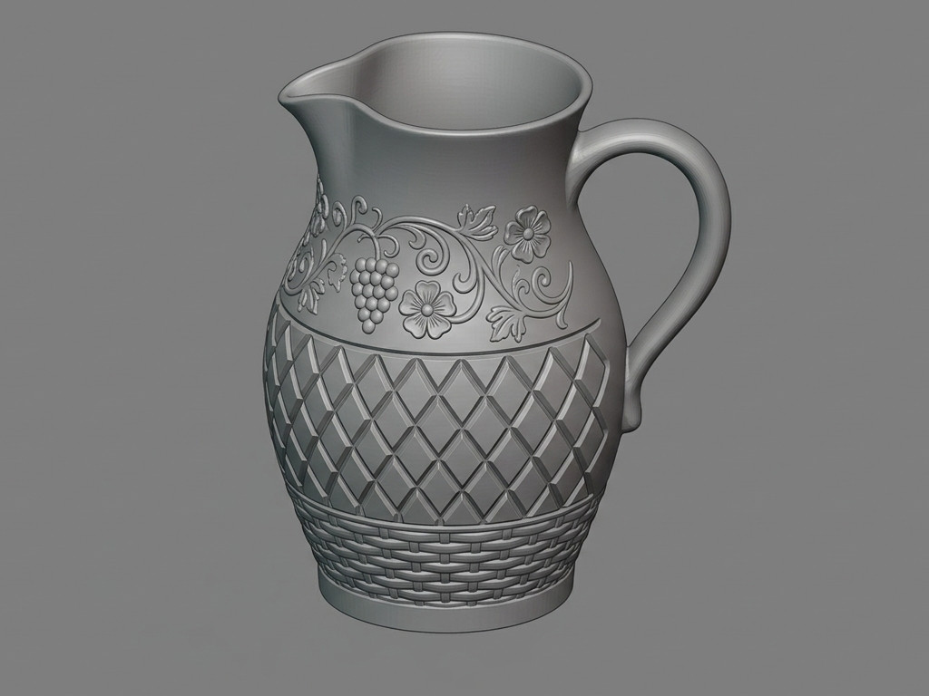 Krug mit Verzierung 3D model