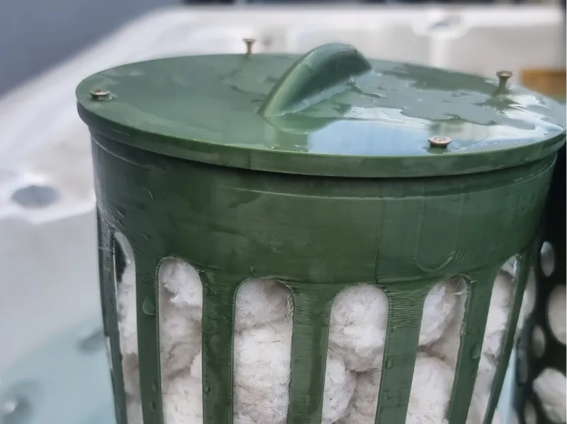 Jacuzzi spa, pool filter housing filtrating balls