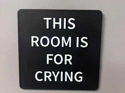 Door Sign - This room is for crying