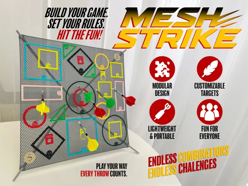 MeshStrike - Modular 3D Printed Backyard Dart Game