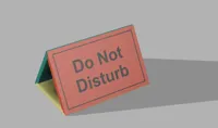 Model sing desk - do not disturb side only