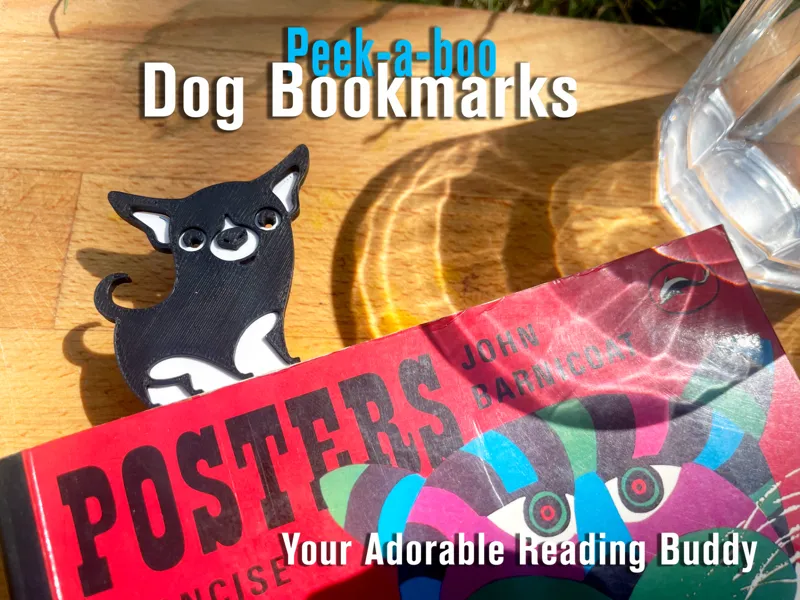Peek-a-boo Dog Bookmark - Adorable Reading Buddy!