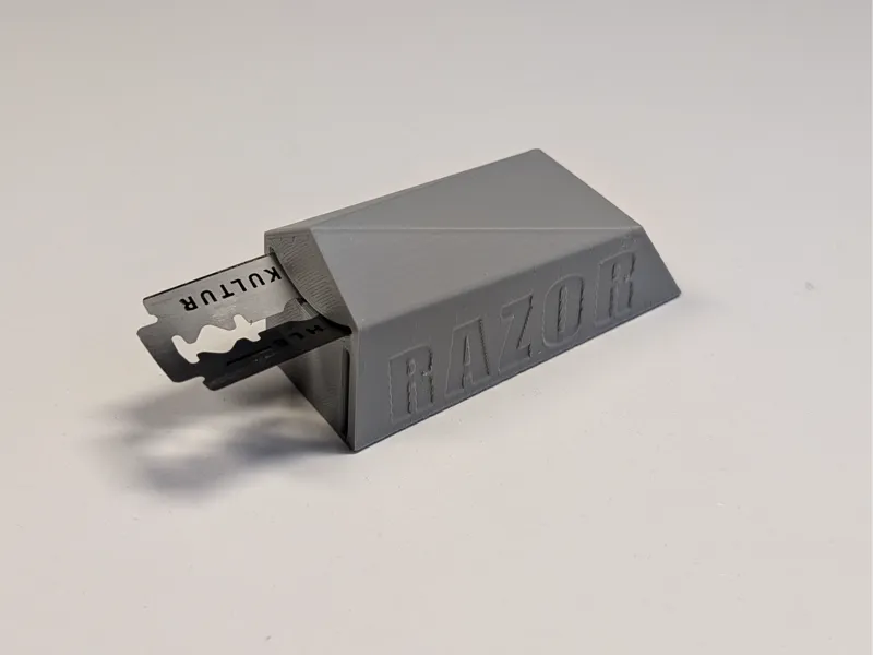 Razor blade bank, no supports