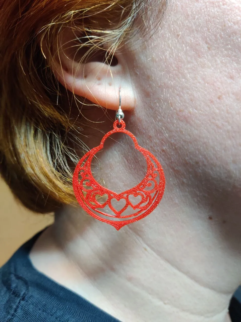 Indian Love Crescent Earring view 3