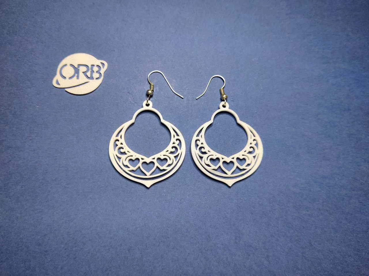 Indian Love Crescent Earring view 4