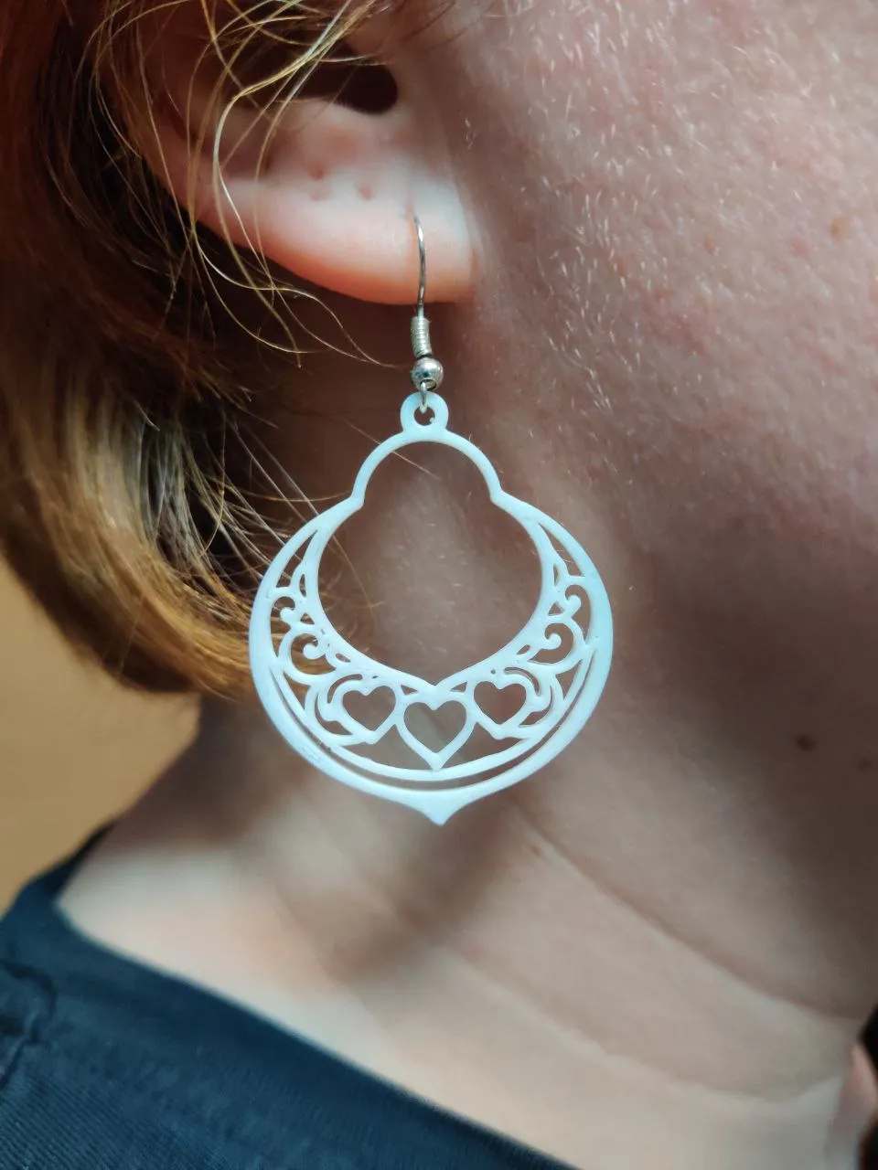 Indian Love Crescent Earring view 2