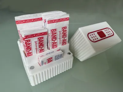 Bandage organizer with magnetic cover
