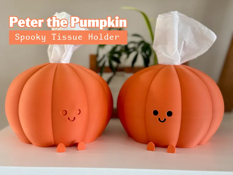 Pumpkin Tissue Holder - Halloween Decor - No AMS