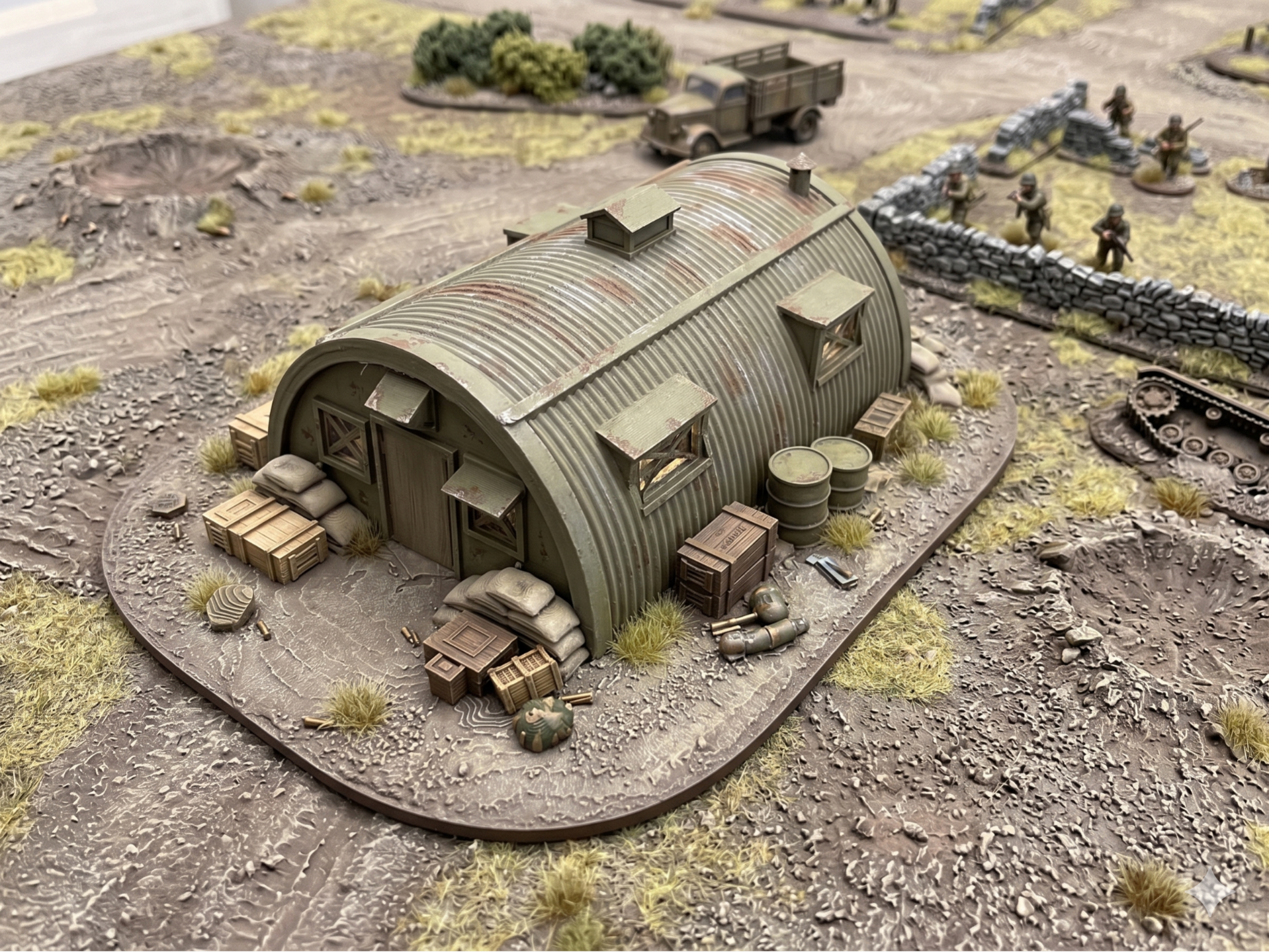 WW2 Building Terrain - Army Quonset Barracks
