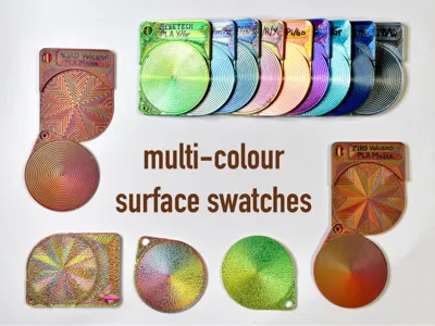 Surface swatches - multi-colour & silk 