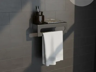 Towel Holder - Minimalist Wall, Mounted Towel Rack