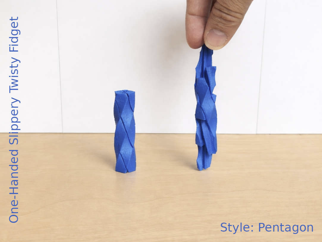 One-Handed Slippery Twisty Fidget, Style: Pentagon