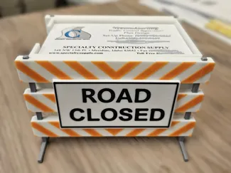 Barricade Business Card Holder w/ sandbags