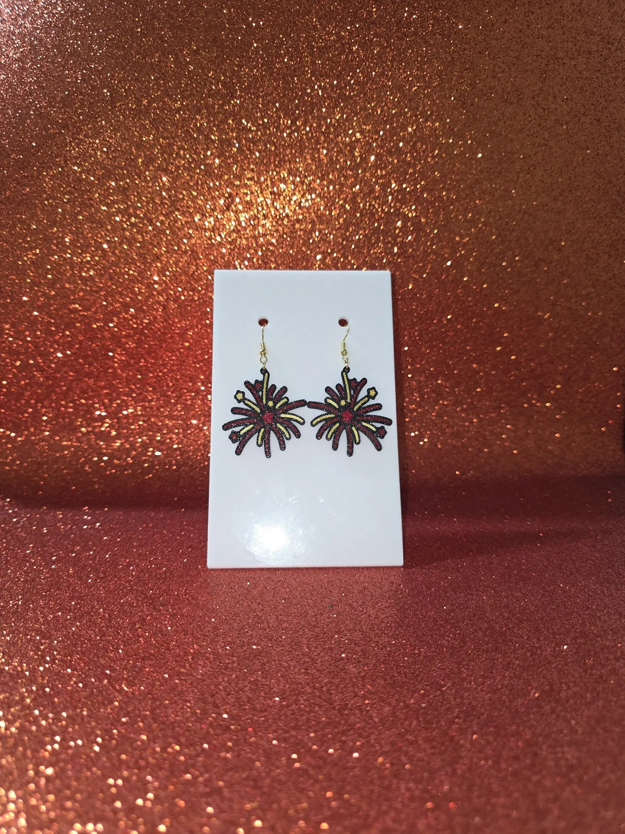 Fireworks new year earrings view 2