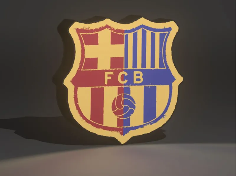 FC Barcelona Lichtbox (Rot Blau Gold)