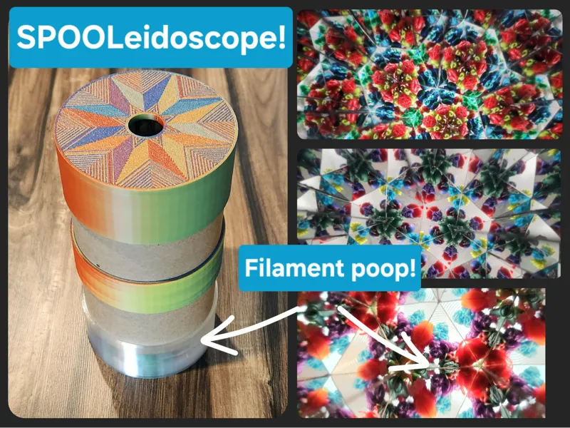 Spooleidoscope- w/Recycled Spools & Filament Poop