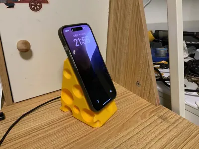 Cheese-shaped MagSafe Charger Dock and iPhone Stand