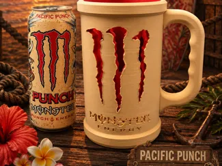 monster pacific punch with cap and can tab