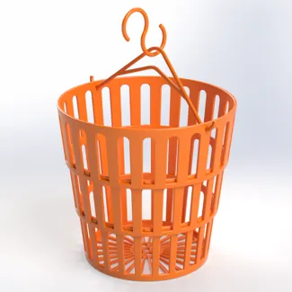 Clothespin basket collapsible
