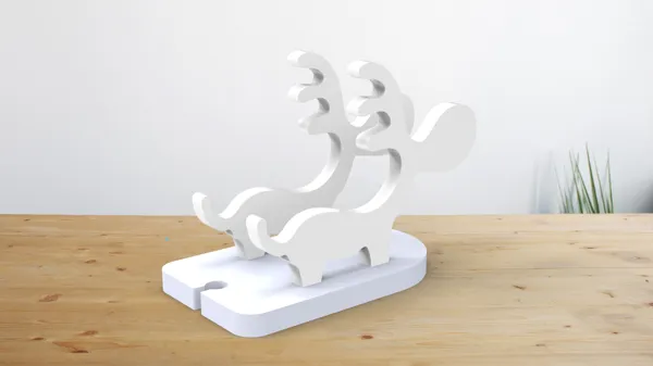 Support téléphone en forme de faon