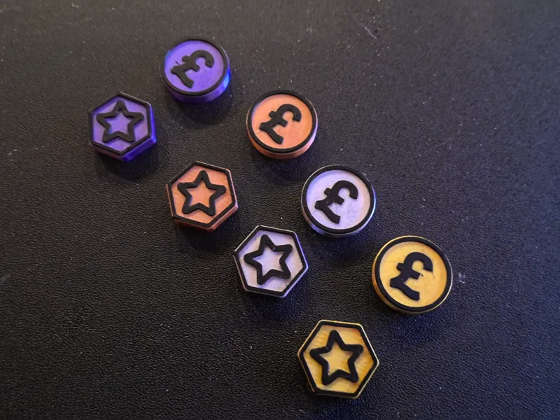 Brass Birmingham Victory and Income Tokens