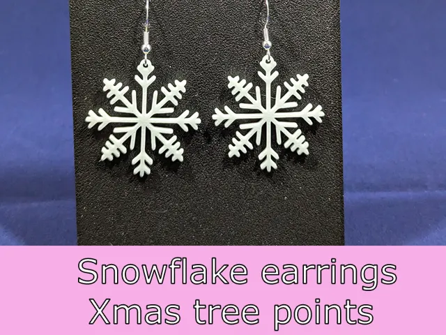 Snowflake earrings - christmas tree