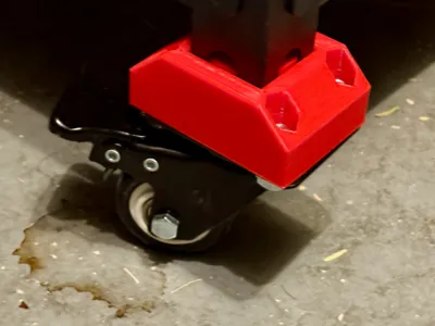 5 Tier Metal Shelf Caster Mounts