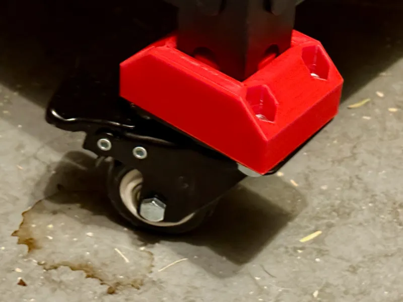 5 Tier Metal Shelf Caster Mounts