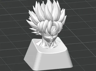 Key cap with goku ssj head