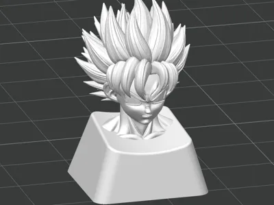 Key cap with goku ssj head