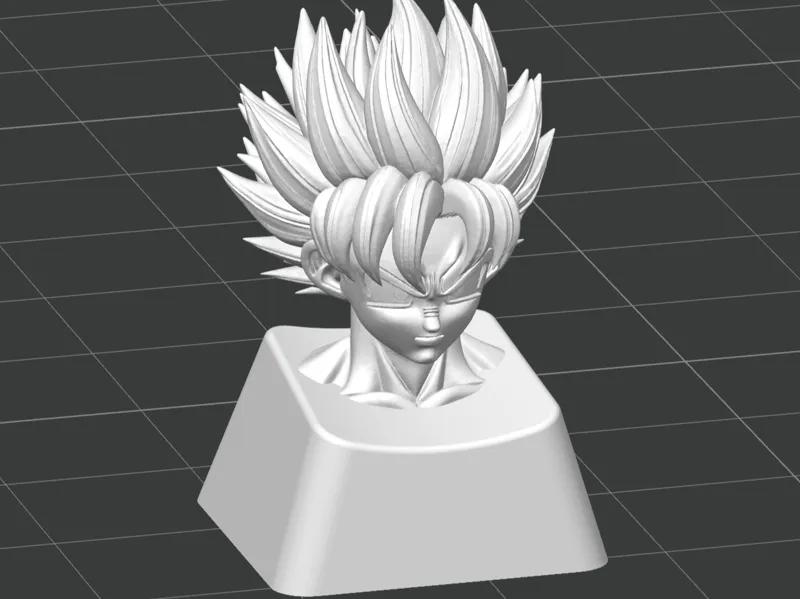 Key cap with goku ssj head