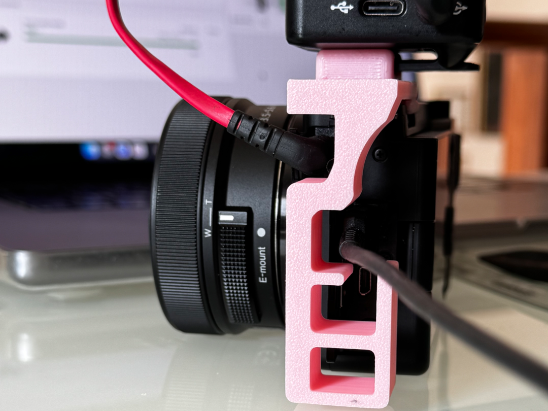 Sony ZV-E10 camera cable support