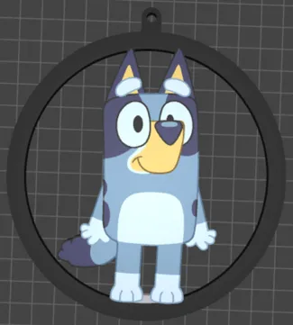 Bluey Ornament - Keychain for christmas!