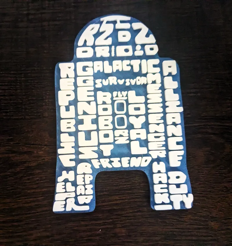 Star Wars - R2D2 word Art