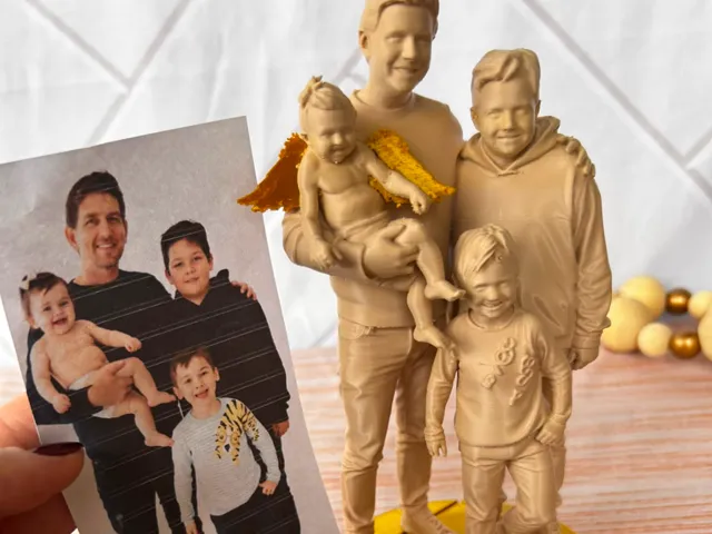 pai com seus filhos