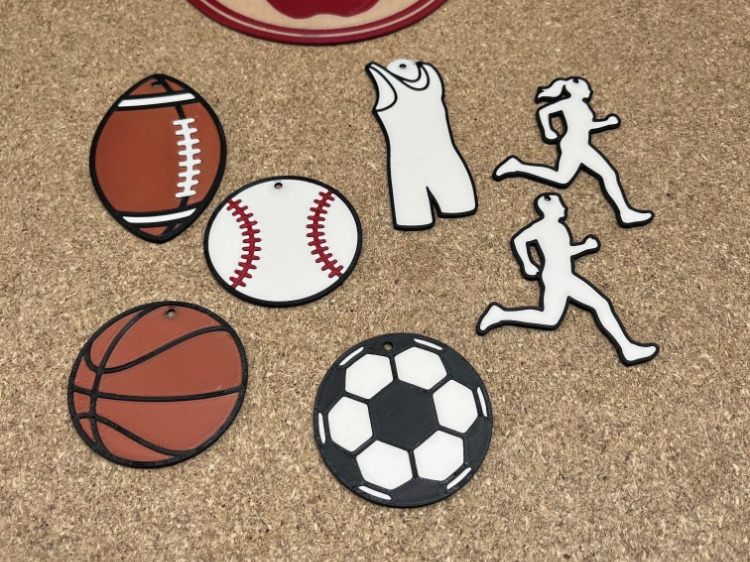 School Sport Icon Keychains