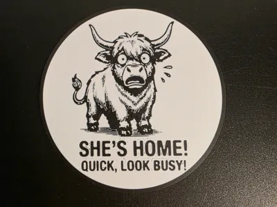 She's home! Quick, look busy!