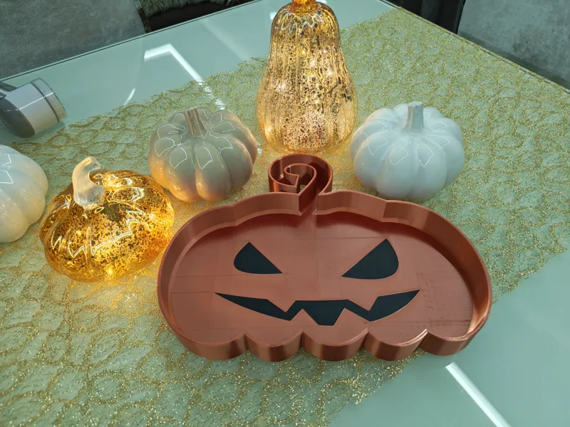 Halloween pumpkin catch all tray