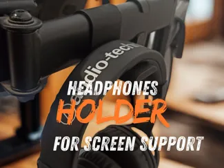 Headphones holder for screen support