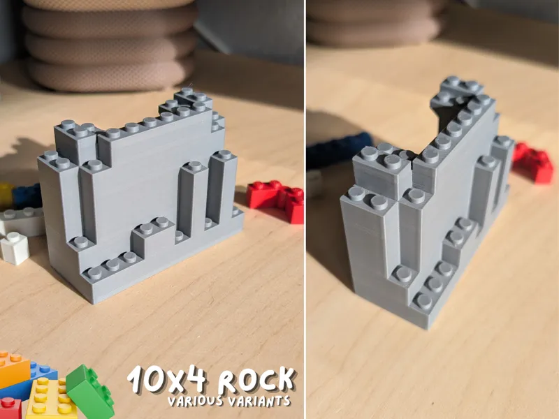 10x4 Brick Rocks in Various variants (two;)