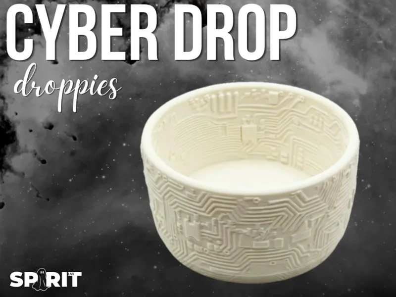Cyber Drop - Futuristic Tech-Relief Bowl Organizer