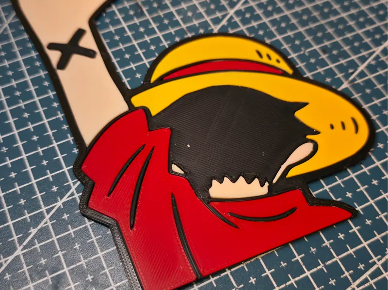 One Piece Luffy silueta – Diseño icónico sin AMS