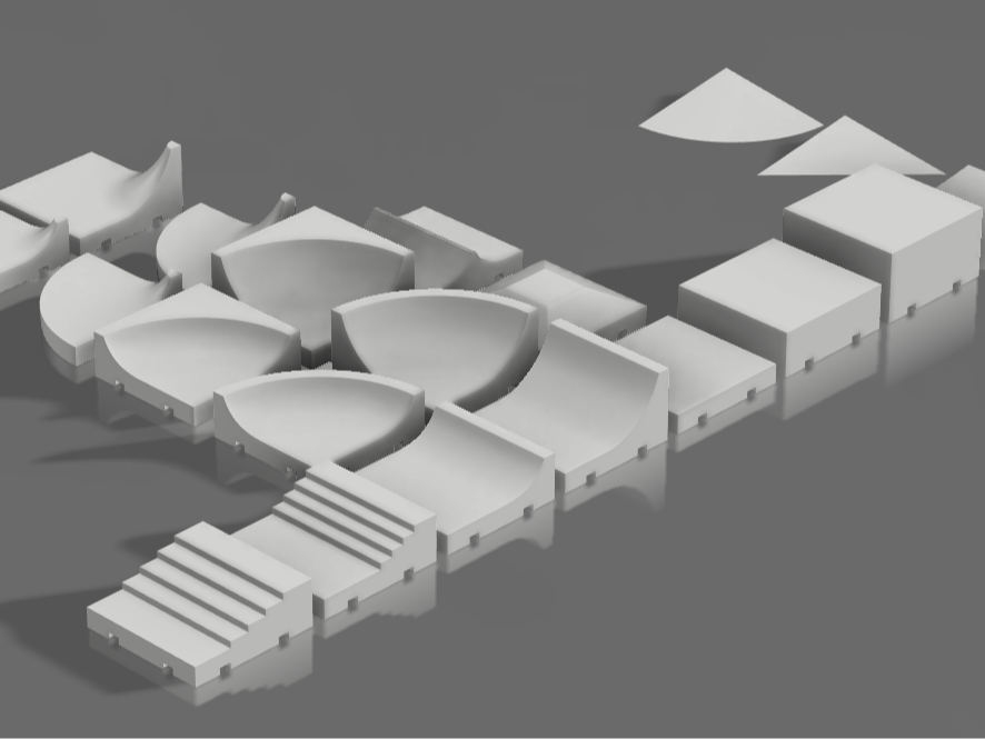 Modular Fingerboard Skatepark (20+ Parts)
