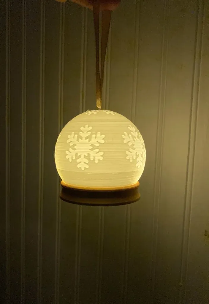 Snowflake light up Lithophere snow globe