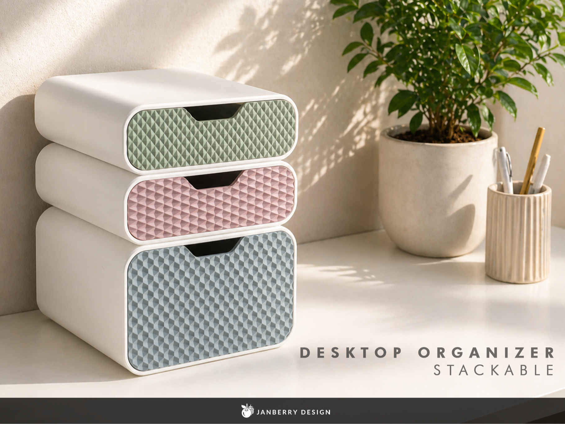 Stackable Desktop Organizer – clean & modular