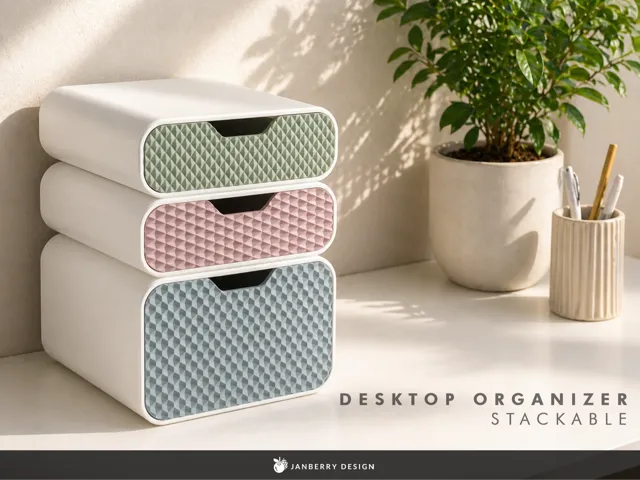 Stackable Desktop Organizer – clean & modular
