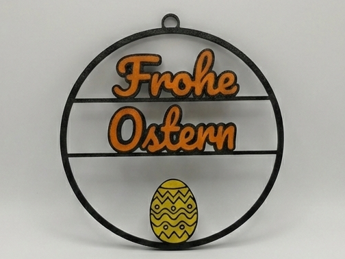 Frohe Ostern Schild Bunt | AMS | 
